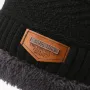3-delige set dames- en herenwintermutsen en handschoenen, warme gebreide muts, sneeuw- en skimuts met klep en touchscreen-wanten, sms-handschoenenset