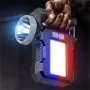 IPRee Solar Light LED Handheld Flashlights Type-C Rechargeable Portable Torch with 4 Modes COB Emergency Red and Blue Searchlight