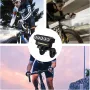 Cansses 2000mAh Battery Bike Headlight 5 Large LED Beads Type-C Charging 6 Light Modes Waterproof Bicycle Front Light for Night Cycling