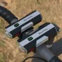 700Lm Anti-glared Bike Lights Aluminum Alloy 4000mAh Battery IPX6 Waterproof USB-C Rechargeable Cycling Bicycle Front Light for Night Riding