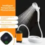 Ducha eléctrica portátil para exteriores, ducha de camping IPX7, resistente al agua, con pantalla digital para camping, senderismo, mochilerismo y viajes.
