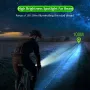 1800Lm Super Brightness Bike Headlight 5000mAh High Capacity Power Bank Dual Distance Beam Design IP66 Waterproof Type-C Fast Charge Easy to Install Bicycle Front Light Flashlight for Electric Bike Electric Scooter