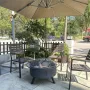 [USA Direct] Fireplace with Spark Screen Poker for Bonfire Patio Backyard Garden Picnic Fire Pit 30in Fire Pits for Outside Wood Burning Outdoor, 8010