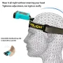 Bikight LED+COB Smart Sensor Mini lampada frontale portatile con ricarica USB e induzione, lampada da pesca, da corsa, con clip, impermeabile, da campeggio, da lavoro