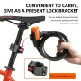 Cadeado de bicicleta anti-roubo XANES com 1,2 m de comprimento, liga de aço, proteção resistente, à prova d'água, portátil, para bicicleta MTB, bicicleta de estrada