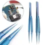 Precision Titanium Alloy Tweezers 0.15mm Edge Anti Magnetic Design Professional Tool for Phone Motherboard Electronic Repairs and Maintenance Accessories