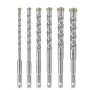 6PCS 10mm Round Shank Tungsten Carbide Twist Concrete & Masonry Drill Bits Set 6mm/8mm/10mm/12mm/14mm/16mm Cutting Diameter for Concrete Stainless Steel Tiles Glass Precision Milling Tool