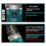 Drillpro 21V High Torque Brushless Electric Drill with 1/2\ Keyless Chuck LED Light 3-in-1 Functions 0-1800rpm Speed Includes 2 Batteries
