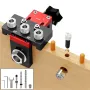 Woodworking 3 in 1 Dowel Jig Drill Kit Self Centering Doweling Jig Kit Simple Installation Versatile Portable Sturdy Drill Guides Locator