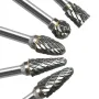 10 Adet 1/8\ Şaftlı Tungsten Karbür Freze Kesici Döner brocas com escareador hss çelik koni matkap seti elmas matkap 10mm