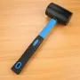 Rubber Mallet Hammer Dual Soft Head Surface Ergonomic Handle Lightweight Elastic Design Black Blue Anti Scratch Installer Tool Heavy Duty Tile Glass