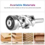 Carbide Insert Flush Trim Router Bit 32mm Dia 1/2\ Shank 50mm Cutting Length Top/Bottom Bearing for Woodworking and CNC Engraving
