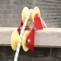 Versatile Foldable Pulley Manual Pulley Bend-Friendly High-Altitude Work Material Lifting Rope Tensioning Heavy Loads Steel Nylon Anti-Slip Design Compact Easy Storage