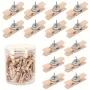 Push Pin Wooden Frame Set 50pcs Cork Board Bulletin Board Accessories Craft Decoration Transparent Box Storage Metal Pins Wood Clips