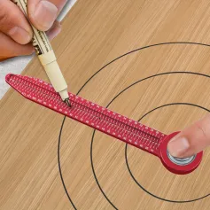 Woodworking Scribe Gauge Aluminum Alloy Precision Marking Tool Multi-Functional Compass and Hole Ruler for Carpentry