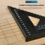 Aluminum Alloy 7 Inch Right Angle Ruler Metric Imperial Scale 90 Degree Angle Carpenter Square Woodworking Tool Accurate Measurement