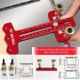 Thin Table Saw Jig Adjustable Aluminum Guide Fits 3/8 x 3/4 U Slot 1/4 x 3/8 T Slot Precision Cutting Laser Engraved Scales 3 Pulley Design