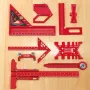 9Pcs Woodworking Square Kit Aluminum Alloy CNC Tools Multi Functional Ruler Set Center Finder Compass Honing Guide Height Gauge For Precision Layout Panel Splicing Grinding