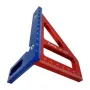Aluminum Alloy 45/90 Degree Woodworking Square Protractor Miter Triangle Drawing Line Ruler Layout Height Gauge