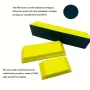 3PCS Yellow Manual Sanding Block Set Rubber with Oxide Zirconia Alumina Grit PSA Rectangular Grinding Tool for Automotive Body Panels and Woodworking