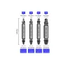 4PCS Titanium/Natural Color HSS Damaged Screw Extractor Drill Stripped Screw Extractor Remover Set Double Ended Broken Screw Bolt Demolition Tools