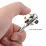 2-in-1 Mini Socket Ratchet Wrench 72-Tooth Dual-Head Design Chrome-Plated Accepts 1/4\ Hex Bits Magnetic Power for Tight Spaces