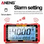 ANENG 613Pro Smart Multimeters DC/AC Voltage Capacitor Tester 4000 Counts 10A Current 600V Voltmeter Test Alarm Clock Set Tools