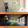 CIGMAN CM-701T 3x360° Laser Level 100ft Green Beam Self-Leveling Remote Control Rechargeable Battery with 1.5m Tripod IP54 Rating