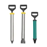Stainless Steel Cement Grouting Gun Round Flat Nozzle Concrete Caulking Machine Reliable Construction Site Tool Multiple Nozzle Options