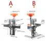 Stainless Steel Cabinet Door Mounting Jig Adjustable Clamp Woodworking Tool Precise Scale Hidden Door Hinge Installation Professional Furniture Hardware