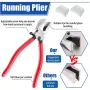 8PCS Glass Cutter Tool Kit Chrome Vanadium Steel Professional Glass Pliers Carbide Tip Cutter 0.079in to 0.787in Stained Glass Cutting Set