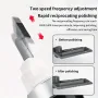 Mini Electric Sander Grinding Pen Reciprocating Polishing Machine with 8 Polishing Heads Adjustable Speed for Model Hobby Kits Black