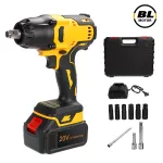 Cordless Impact Wrench 1/2 Inch Drive Brushless Motor 750Nm Torque 3-Speed Modes 2000 RPM 20V 15000mAh Battery LED Light Power Tool