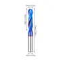 1/4 Inch/6.35mm 8mm Shank Spiral Up Cut Ball Nose End Mill Router Bit with Nano Blue Coating Milling Cutter Tungsten Carbide Flutes