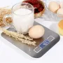 5kg Portable Kitchen Scale Coffee Scale Electronic Stainless Steel Surface LCD Backlit Food Weighing Tool for Precise Measurement 1g