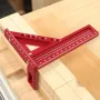 JIGHOLE 3D Multi-Angle Framing Square Measuring Ruler Adjustable 0-180 Degree Protractor Aluminum Alloy Anodized Surface Carpenter Triangle Ruler Measurement Tool Marker
