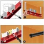 Closet Rod Mounting Fixture Template Tool Positioning Bar Punching Positioning Ruler 300x25x120mm Adjustable 1-90mm Wardrobe Boom Installation Tool for Closet for Mounting Cabinet Boom Drawer Bearings
