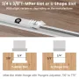 ENJOYWOOD Upgraded Table Saw Miter Gauge with 890mm Extendable Miter Fence/27 Angle Stops/Micro-Adjustable Flip Stop for Repeatable Angled Cuts and Mortises/Brass Handle
