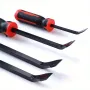Heavy-Duty CR-V Long Tire Spoon Pry Bar With Non-Slip Handle Caps Perfect for Automotive Demolition Nail Pulling & More