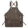 Multi-Pocket Design Canvas Apron for Hairstylists Bakers Coffee Shops Gardeners Woodworkers Restaurant Enduring