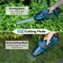 Cordless 2-in-1 Hedge Trimmer and Grass Shear 18V Rechargeable for Weeding and Pruning Compatible with Batteries Precision Cutting Garden Tool with Charger and Batteries