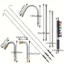 16PCS Stainless Steel High-Pressure Water Gun Set with Extended Rods 4000psi Quick Connect Versatile Cleaning Tool for Courtyard Livestock Rooftop Including Five Spray Nozzles