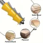 LAVIE 12mm 1/2\ Shank Louver Shutter Style Router Bit Woodworking CNC Carbide Milling Cutter with Bearing Ideal for Decorative Line Carving on Wood