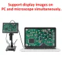 HAYEAR 26MP HDMI uyumlu Dijital Mikroskop 2100X Dijital Büyütme Ayarlanabilir 7 inç Ekran 60fps Yüksek Kare Hızı HDR Modlu Mikroskop Kamera Lehimleme İçin Metal Yansımasını Ortadan Kaldırabilir HY-2070