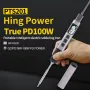 PTS201 Intelligent Soldering Iron Type-C Fast Charging 18-100W OLED Display 30°C-450°C Adjustable Temperature Portable Lightweight