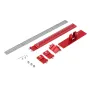 ENJOYWOOD Red Aluminum Alloy Metric/Inch Cabinet Hardware Jig 5mm Drill Guide Cabinet Handle Template Jig