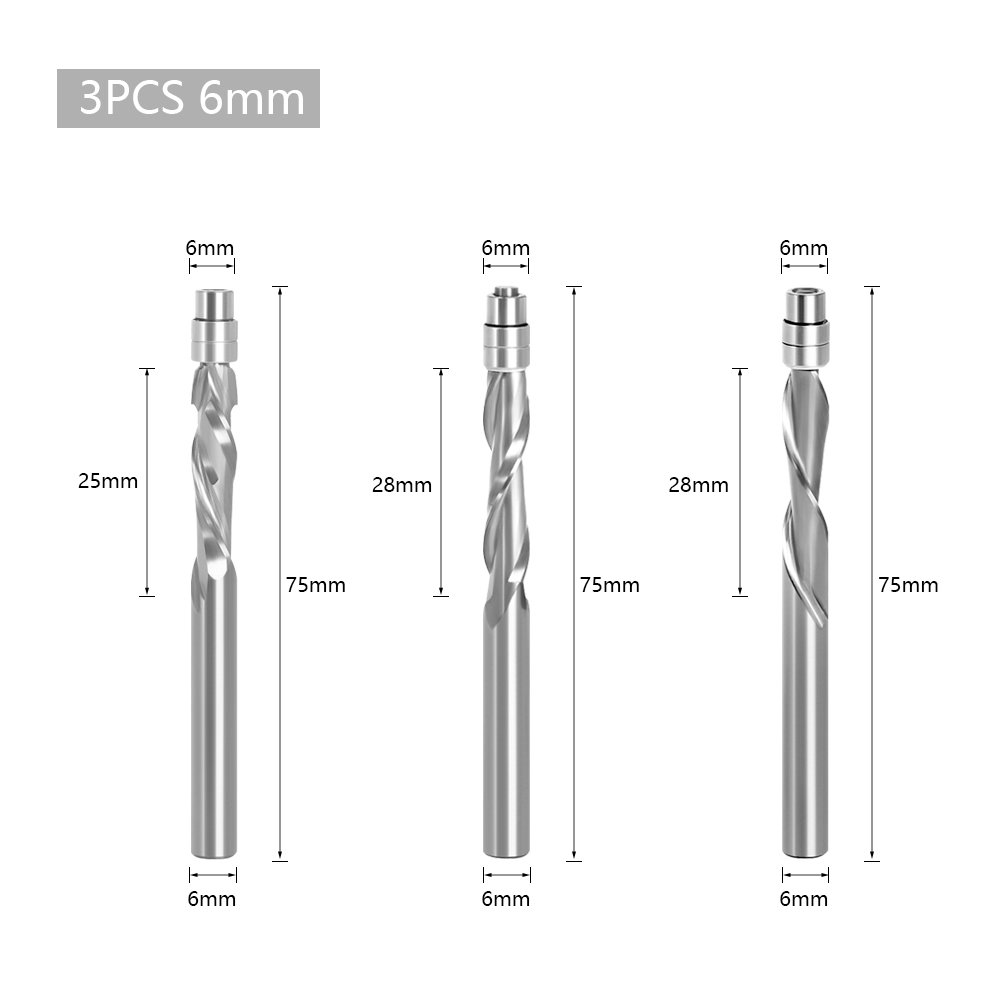 3* 6mm shank