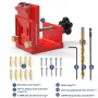 Woodworking Hole Puncher Adjustable Oblique Hole Locator with Metric and Imperial Calibration Aluminum Alloy Cabinet Plate Dowel Hole Jig System Set