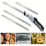 Multi-Blade Hand Saw Ergonomic Handle Stainless Steel Blades for Wood Bamboo Ice Frozen Bone Cutting Quick Change Design Fit S1122D and S1211K