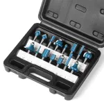 15PCS 1/4 Inch 6.35mm Shank Tungsten Carbide Wood Router Bits Set Chamfer Router Bit Milling Cutter for for Trimming / CNC Machine Engraving